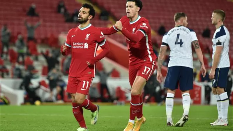 شوط أول ناري بين ليفربول وتوتنهام ينتهي بهدف لكل فريق