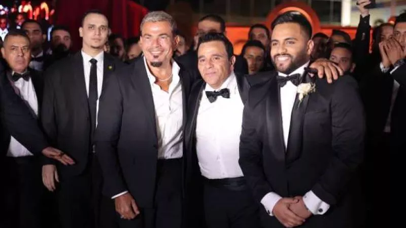 أبرز اللقطات من حفل زفاف نجل محمد فؤاد