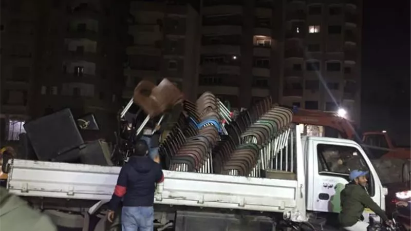 شاهد.. رفع 6850 حاله إشغال للمطاعم والمقاهي بالجيزة