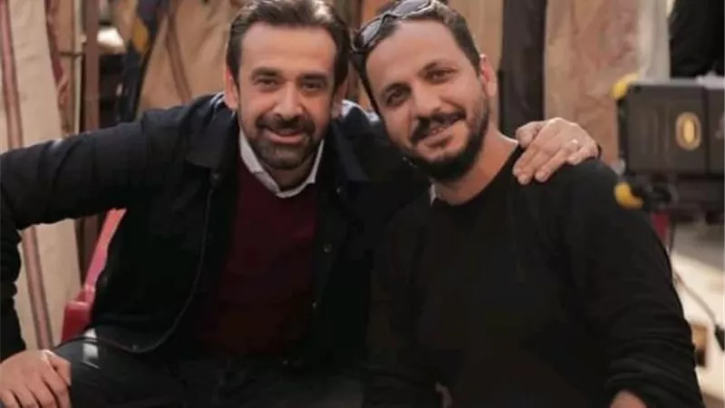 شاهد.. كريم عبد العزيز وبيتر ميمي في كواليس مسلسل ”الاختيار 2”