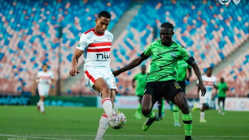 الزمالك يتقدم ضد دريمز بثنائية المثلوثي وسامسون في الشوط الأول