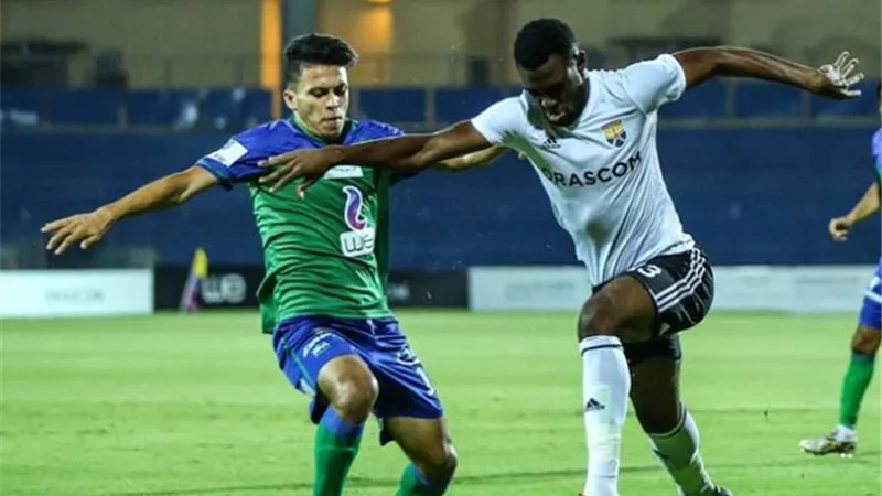 الجونة يتقدم على مصر المقاصة بهدف فى الشوط الأول