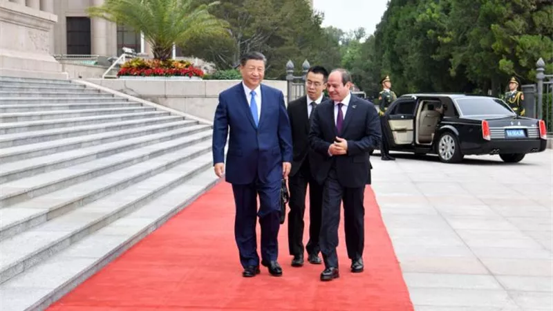 مباحثات الرئيس السيسي ونظيره الصيني..  مصر تؤكد على ضرورة حل الدولتين لإنهاء الصراع الفلسطيني الإسرائيلي