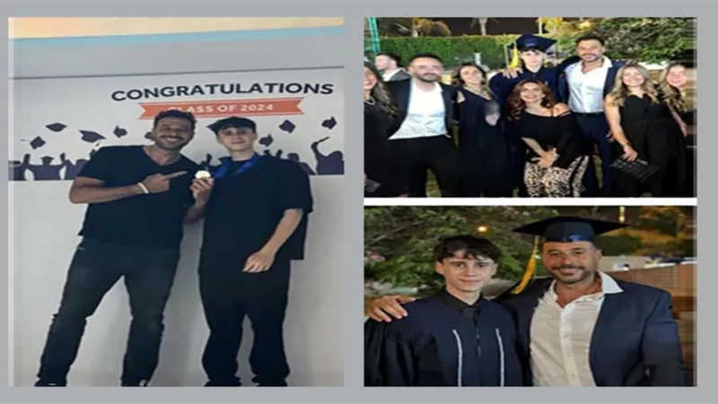 أحمد السعدني يحتفل بتخرج ابنه عبدالله