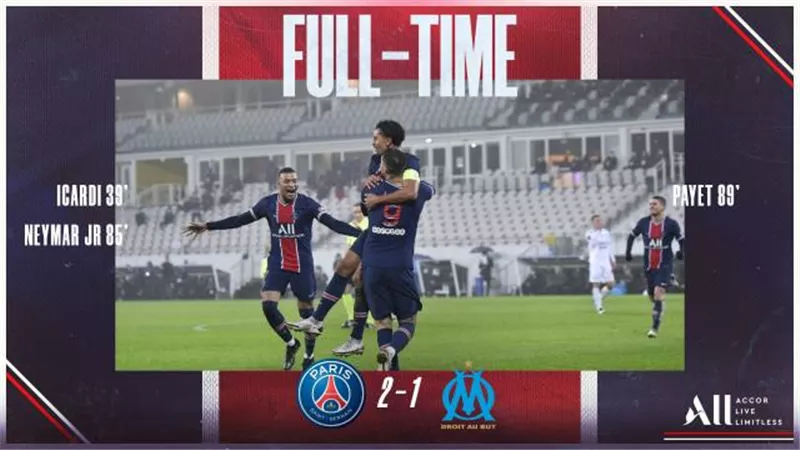 عاجل.. باريس سان جيرمان بطلا لكأس السوبر الفرنسي