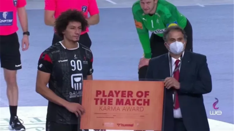 علي زين «رجل» مباراة مصر والدنمارك بمونديال اليد