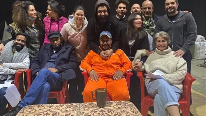 هاني سلامة يصور مشاهده في مسلسل ”بين السما والأرض”