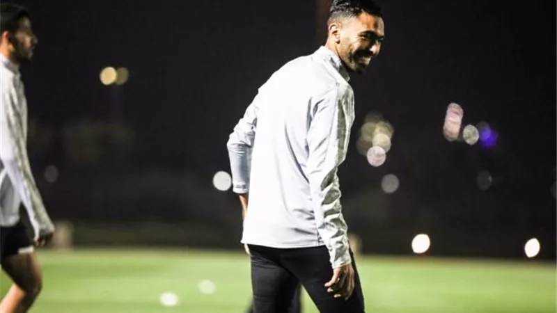 الأهلي في المونديال| حسين الشحات يشارك في المران الجماعي ‏