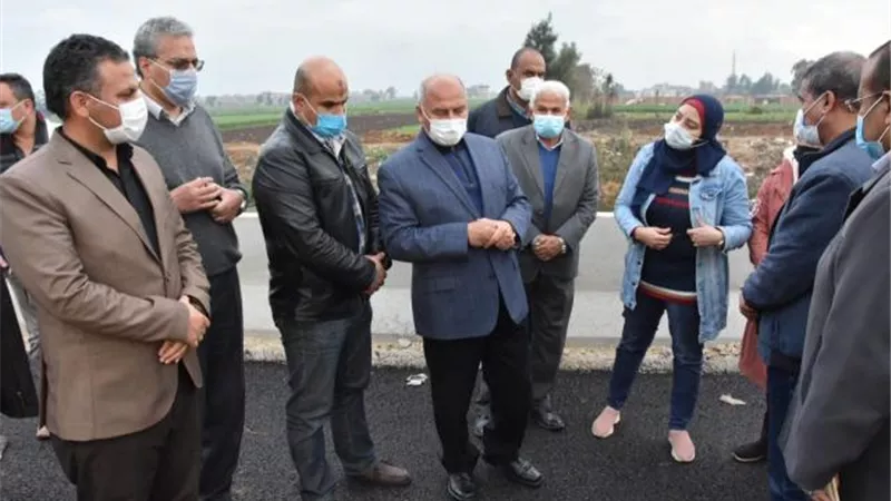 وزير النقل يتفقد طريق المنصورة - جمصة