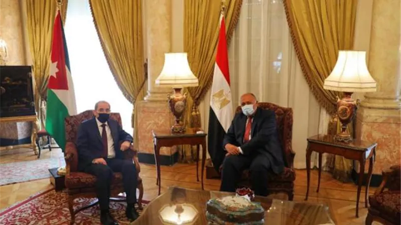 تفاصيل لقاء  وزير الخارجية المصري بنظيره الأردني