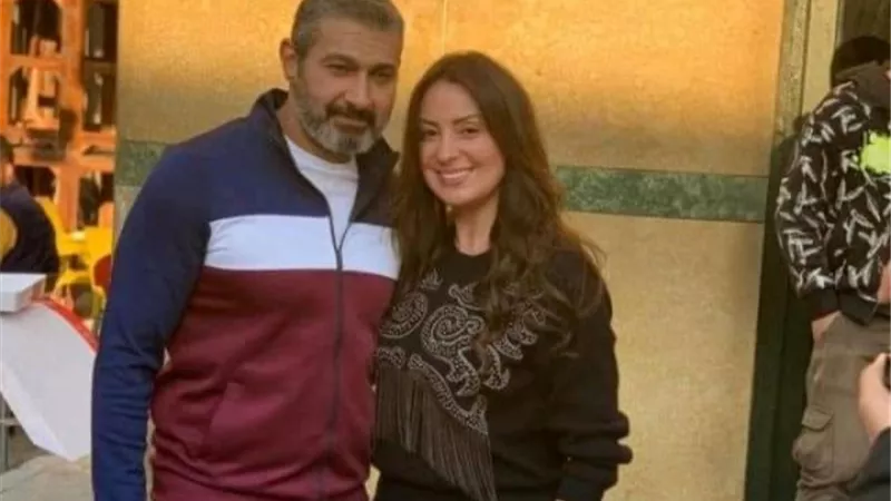 نيرمين الفقي وياسر جلال في كواليس تصوير مسلسل ”ضل راجل”