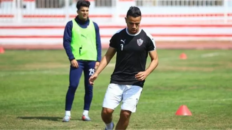 حازم إمام يؤدي تدريبات تأهيلية فى الزمالك