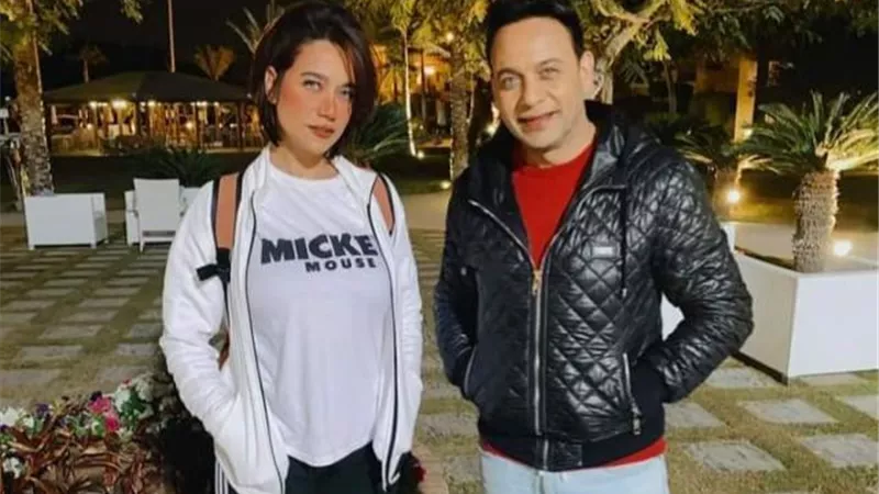 راندا عبد السلام ومصطفى قمر في كواليس تصوير مسلسل ”فارس بلا جواز”
