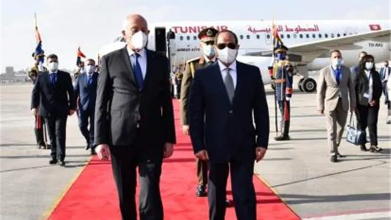 بالصور.. الرئيس السيسي يستقبل نظيره التونسي