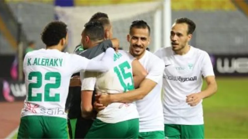 أحمد جمعة يحرز هدف التقدم للمصري في شباك الجونة