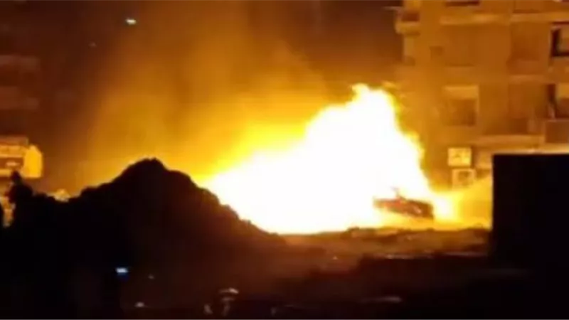 إخماد حريق هائل بخط غاز في أكتوبر