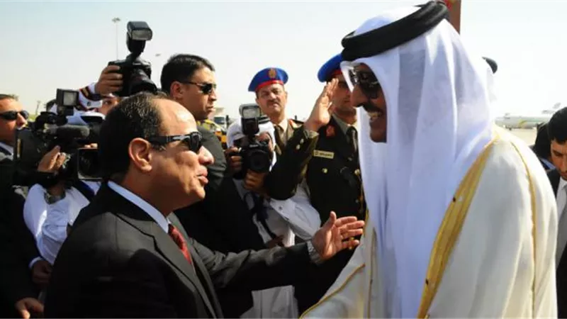السيسى يتبادل التهنئة بحلول عيد الأضحى المبارك مع أمير قطر