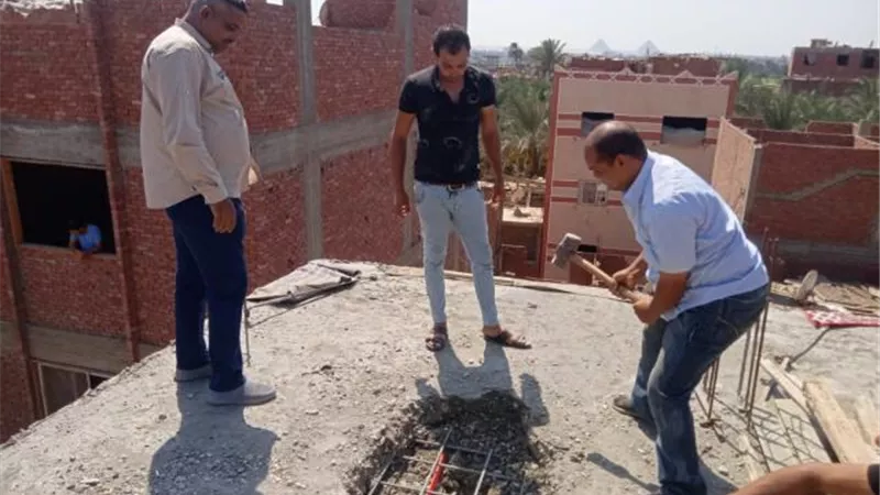 صور.. الجيزة تزيل 16 حالة بناء مخالف وتعديات على الأراضي الزراعية في هذه المناطق