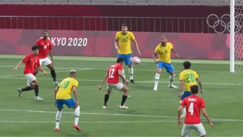 البرازيل تتقدم على منتخب مصر الأولمبى بهدف فى الشوط الأول