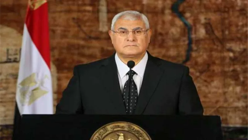 المستشار عدلي منصور يوجه رسالة للمصريين