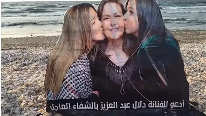 طائرة ورق تحمل صورة دلال عبد العزيز فى شوارع مصر دعمًا لها.. اعرف الحكاية