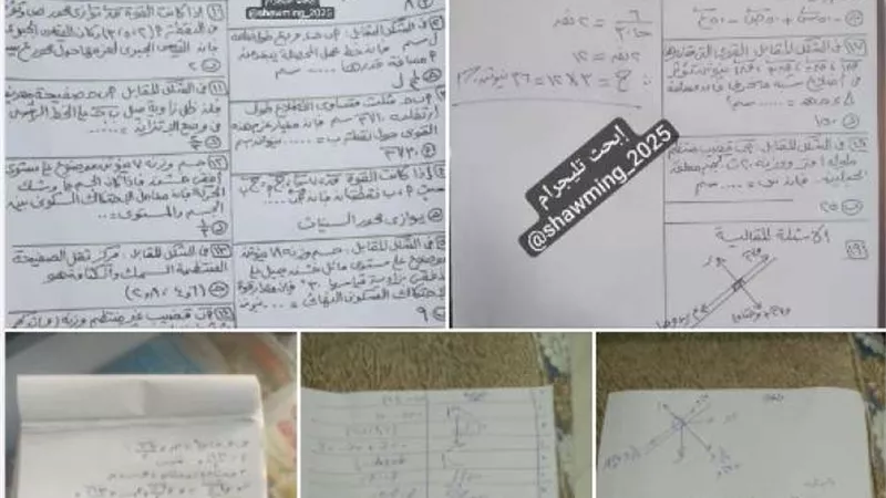 بالصور.. حل امتحان الاستاتيكا 2024 لطلاب الثانوية العامة