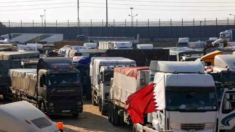 تقرير مراسل إكسترا نيوز: تحرك 84 شاحنة مساعدات إلى غزة من معبر رفح