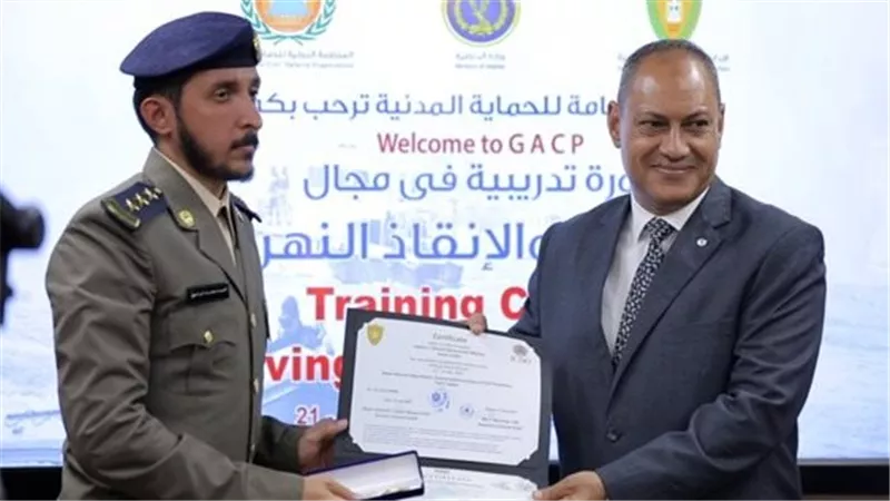 وزارة الداخلية تنظم دورة تدريبية في مجال الغوص والإنقاذ النهري بالتنسيق مع المنظمة الدولية للحماية المدنية ICDO