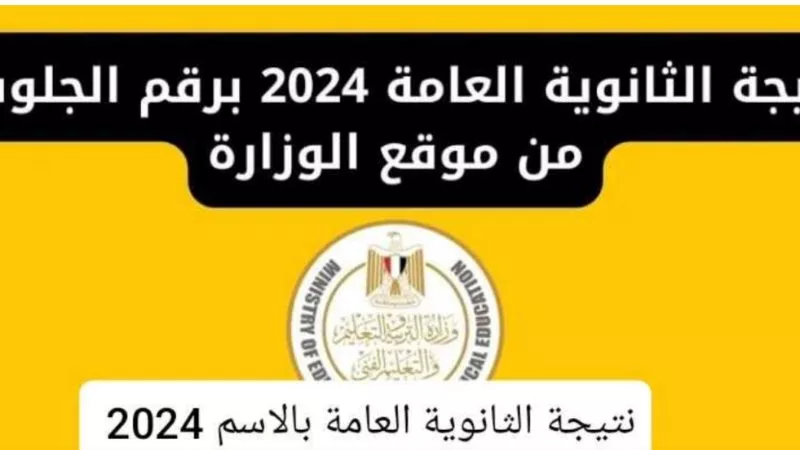 رابط نتيجة الثانوية العامة 2024 عبر موقع الوزارة بالتفاصيل 
