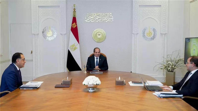تفاصيل لقاء الرئيس السيسي برئيس الوزراء وزير المالية لمتابعة مؤشرات الأداء المالي للموازنة