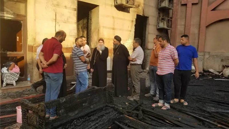 تفاصيل صادمة في حريق مطرانية بني سويف.. كشفها بيان رسمي