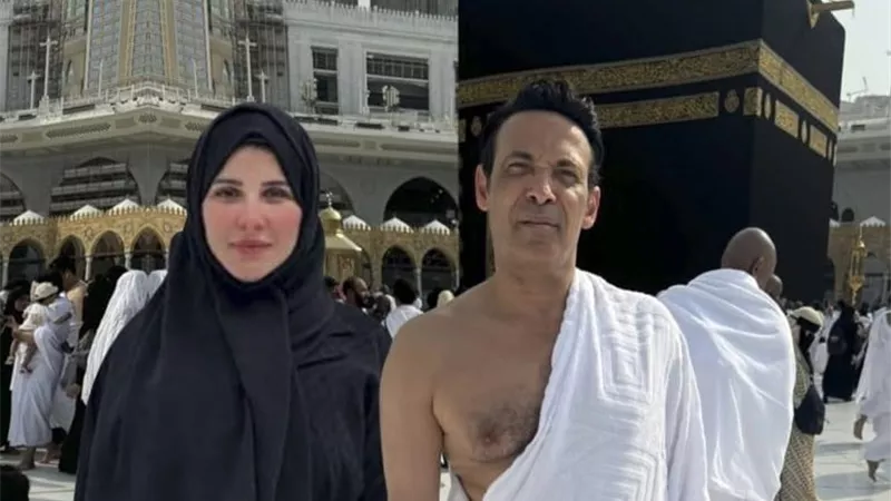 بعد إتهامه بالتعدي عليها.. سعد الصغير وبرلنتي عامر يؤديان مناسك العمرة