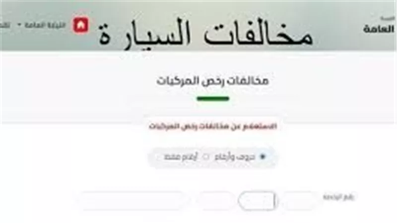 الآن الاستعلام عن مخالفات المرور برقم السيارة 2024.. رابط الاستعلام والخطوات