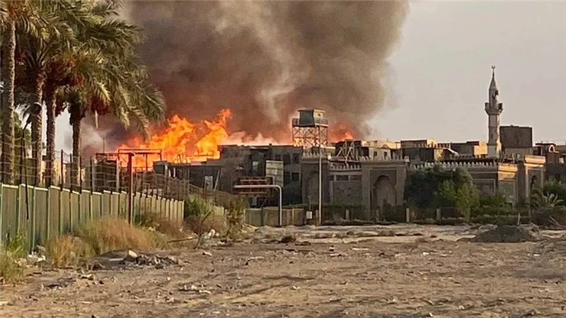 ديكورات الحي الشعبي.. الموجز يسرد تفاصيل حريق مدينة الإنتاج الإعلامي  