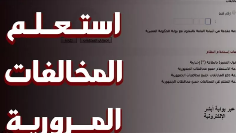 الاستعلام عن مخالفات المرور برقم السيارة.. كافة التفاصيل 