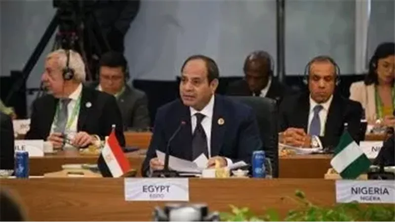 قمة العشرين.. السيسي يعلن انضمام مصر لتحالف عالمي لمكافحة الفقر والجوع