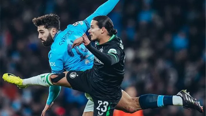 دوري أبطال أوروبا| ليلة الأهداف تسيطر على لقاء مانشستر سيتي وفينورد بالتعادل