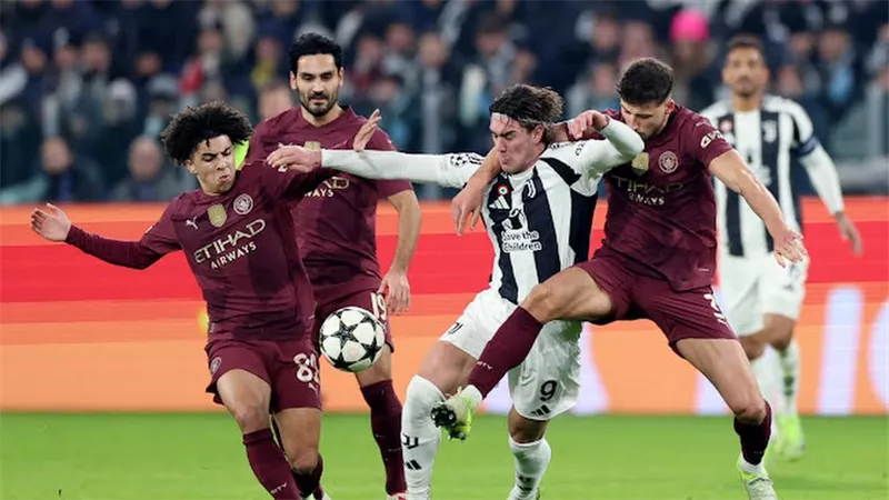 مانشستر سيتي ضد يوفنتوس في دوري الأبطال.. التعادل السلبي يحسم الشوط الأول