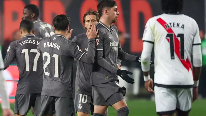 الدوري الإسباني| التعادل الإيجابي يحسم مواجهة ريال مدريد ورايو فاليكانو في الشوط الأول