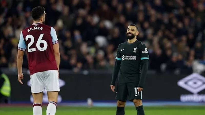محمد صلاح يسجل ويصنع في خماسية ليفربول ضد وست هام بالدوري الإنجليزي