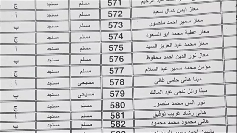 خطوات الحصول على أرقام جلوس امتحانات نصف العام الدراسي 2025