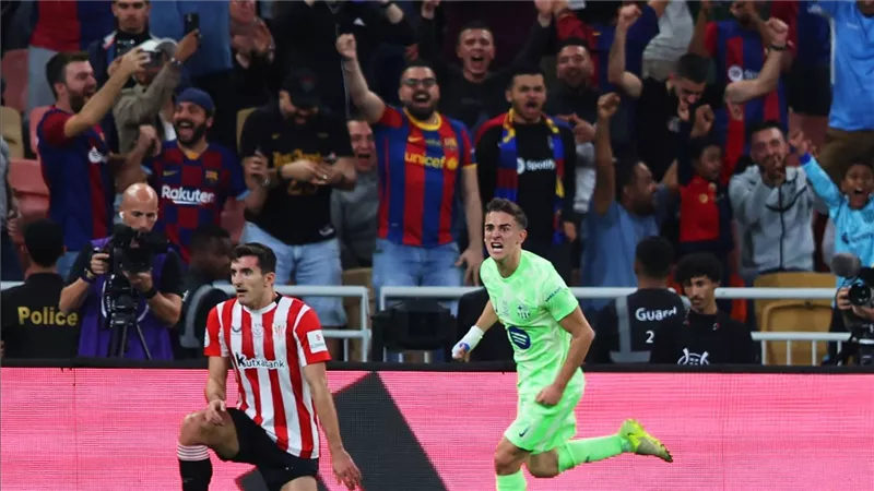 كأس السوبر الإسباني.. برشلونة يتقدم على أتلتيك بلباو في الشوط الأول