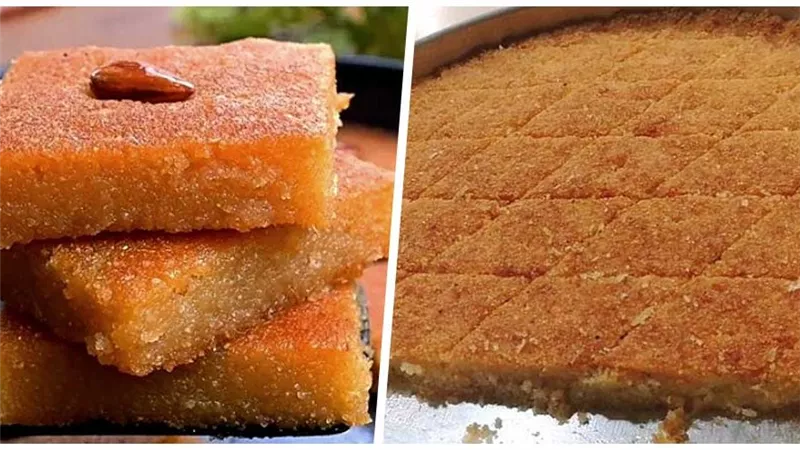 طريقة عمل بسبوسة الطاسة الشهية والمميزة بسهولة وسرعة 