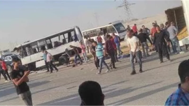 إصابة 14 عاملة وسائق إثر تصادم أوتوبيس يقلهم لمحل عملهم بالدقهلية 
