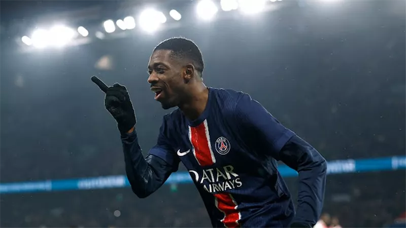 عثمان ديمبلي يقود باريس سان جيرمان للفوز على موناكو في الدوري الفرنسي