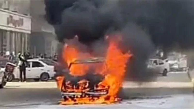 قصة 4 أشخاص داخل ألسنة اللهب على الطريق الدائري بأول أيام رمضان