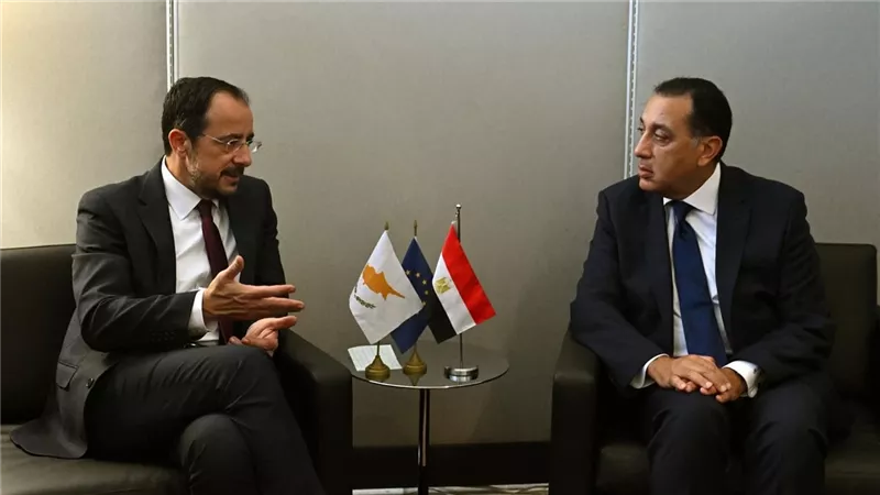 رئيس الوزراء يبحث مع رئيس قبرص تعزيز الشراكة الاستراتيجية وتوسيع التعاون الثنائي