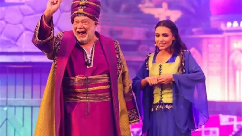 كارمن سليمان برفقة يحيى الفخرانى من كواليس ”ياما فى الجراب يا حاوى”